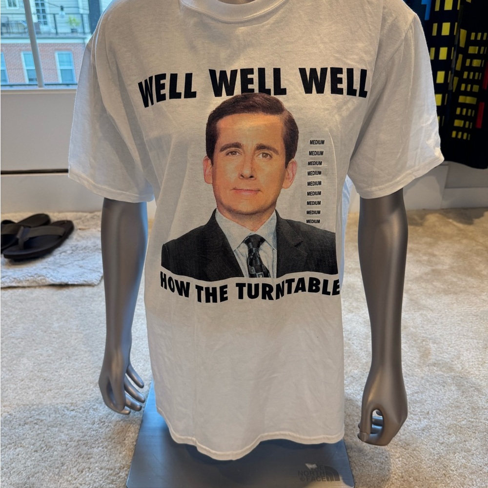 Men’s Tee White Well Well Well Graphic T-Shirt Medium